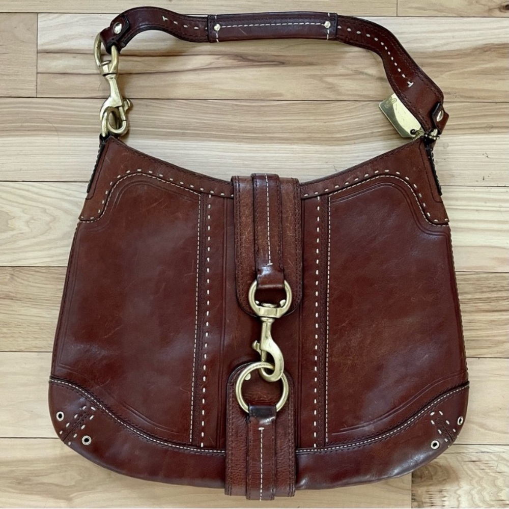 Coach Hamptons leather hobo bag